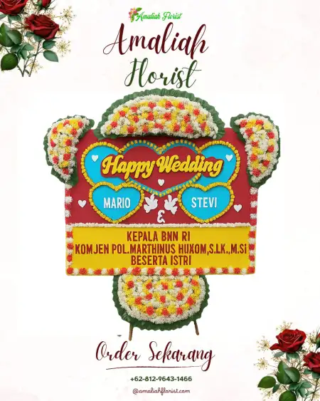 Papan Bunga Pernikahan Sangeh